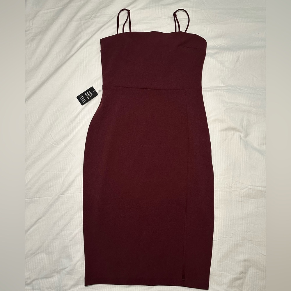 Express Bodycon Midi Dress with Slit